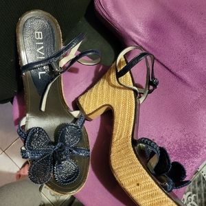 Biviel Butterfly Wedge Sandal 9.5